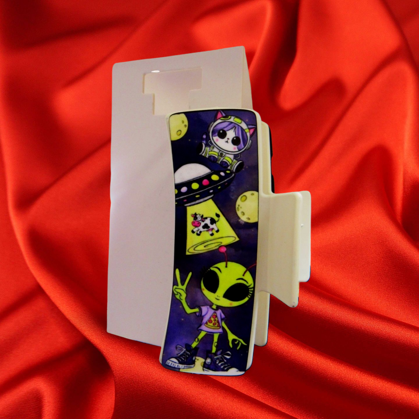 Alien Themed Sublimated Large Hair Clip