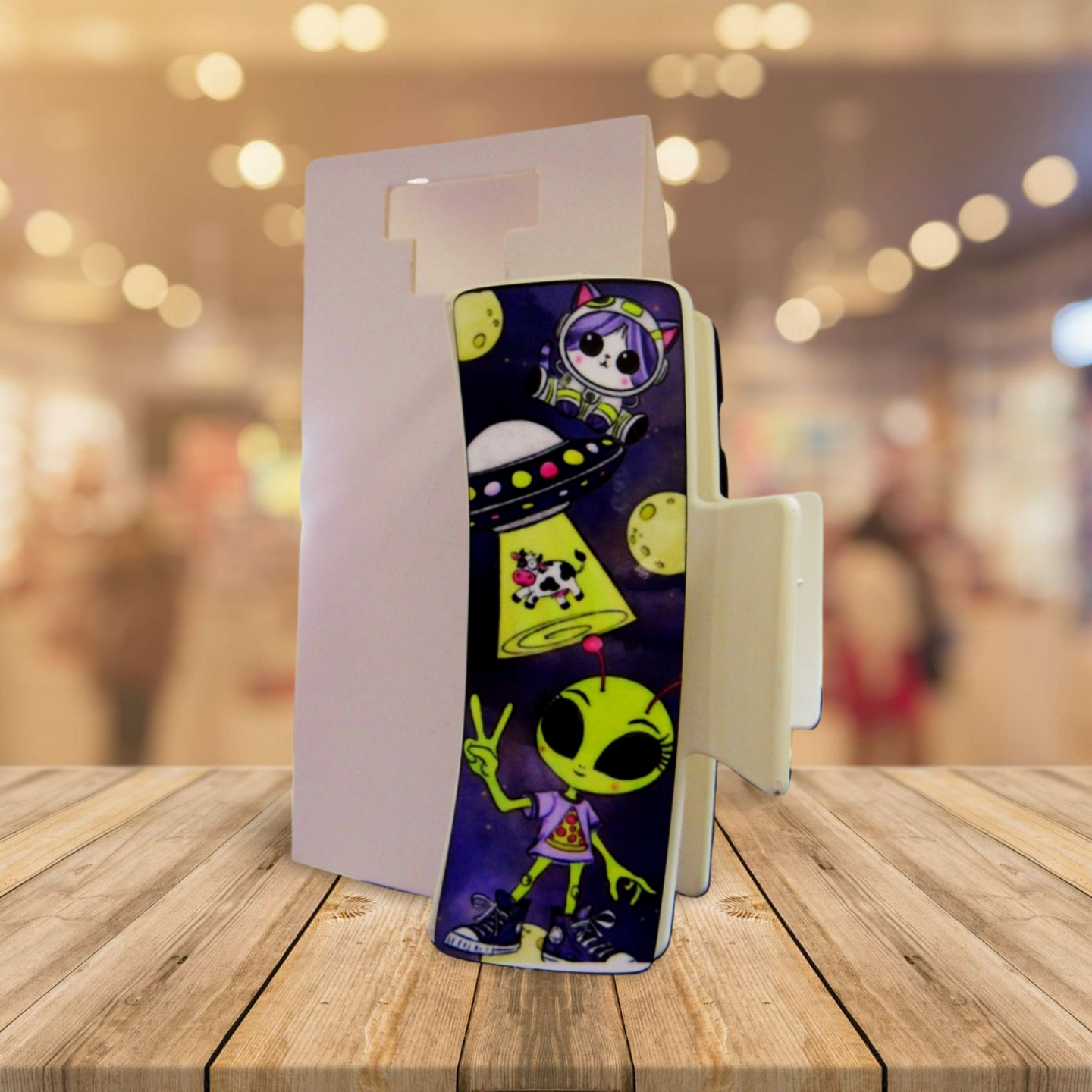 Alien Themed Sublimated Large Hair Clip