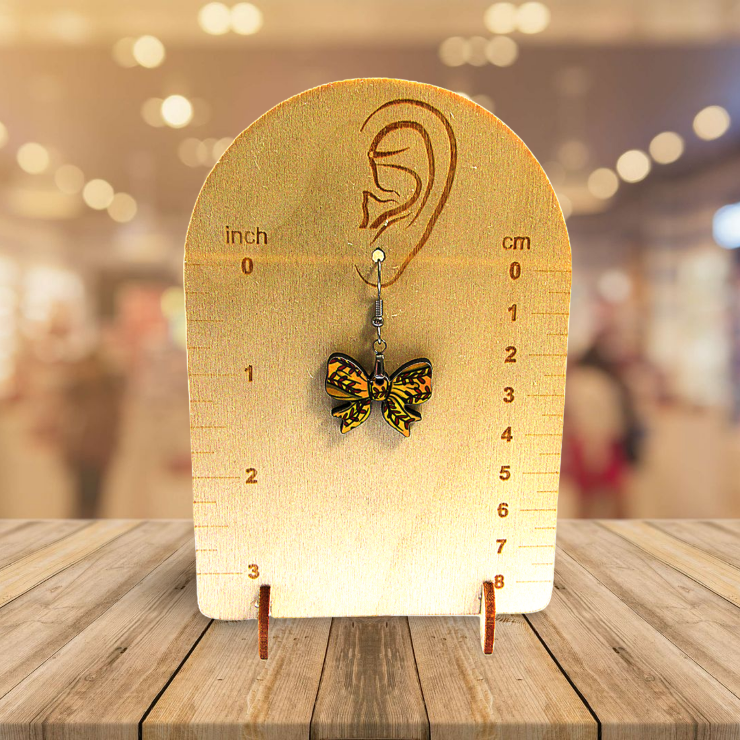 Bow Shaped Sublimated Earrings 1 inch