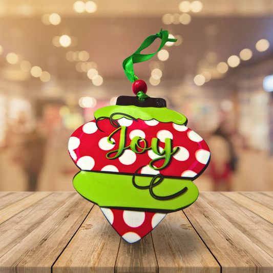 Vintage Bulb Shaped Sublimated Ornament MDF