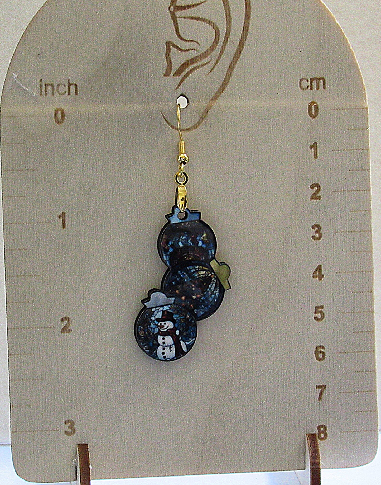 Triple Bulb Shaped Sublimated Earring