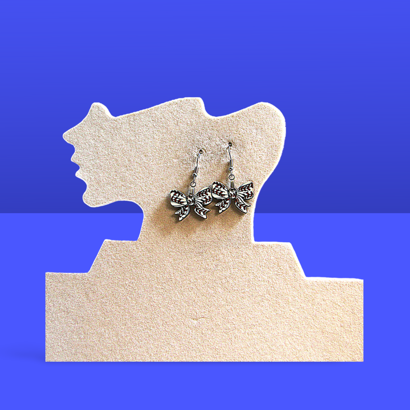 Bow Shaped Sublimated Earrings 1 inch
