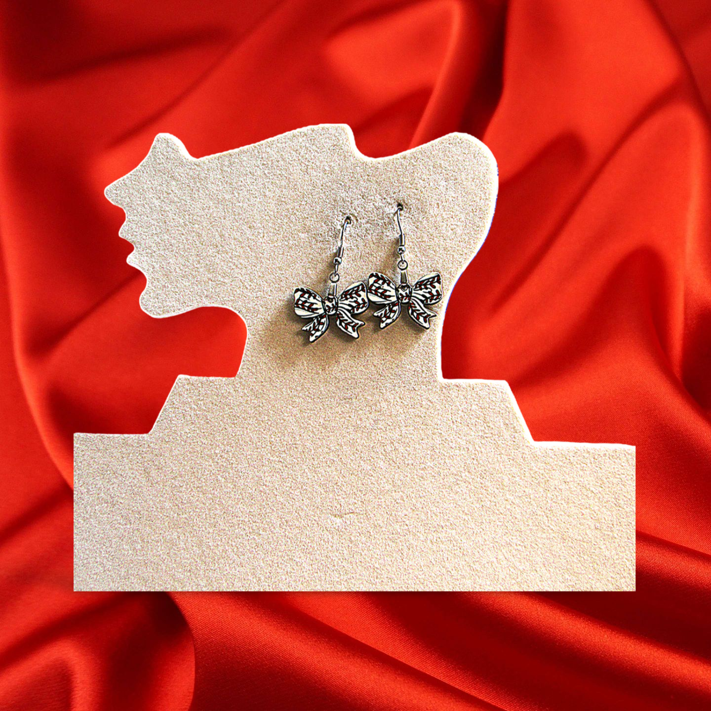 Bow Shaped Sublimated Earrings 1 inch