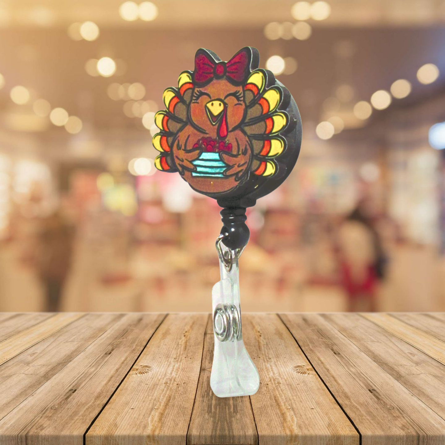 Turkey Shaped Sublimated Badge Reel