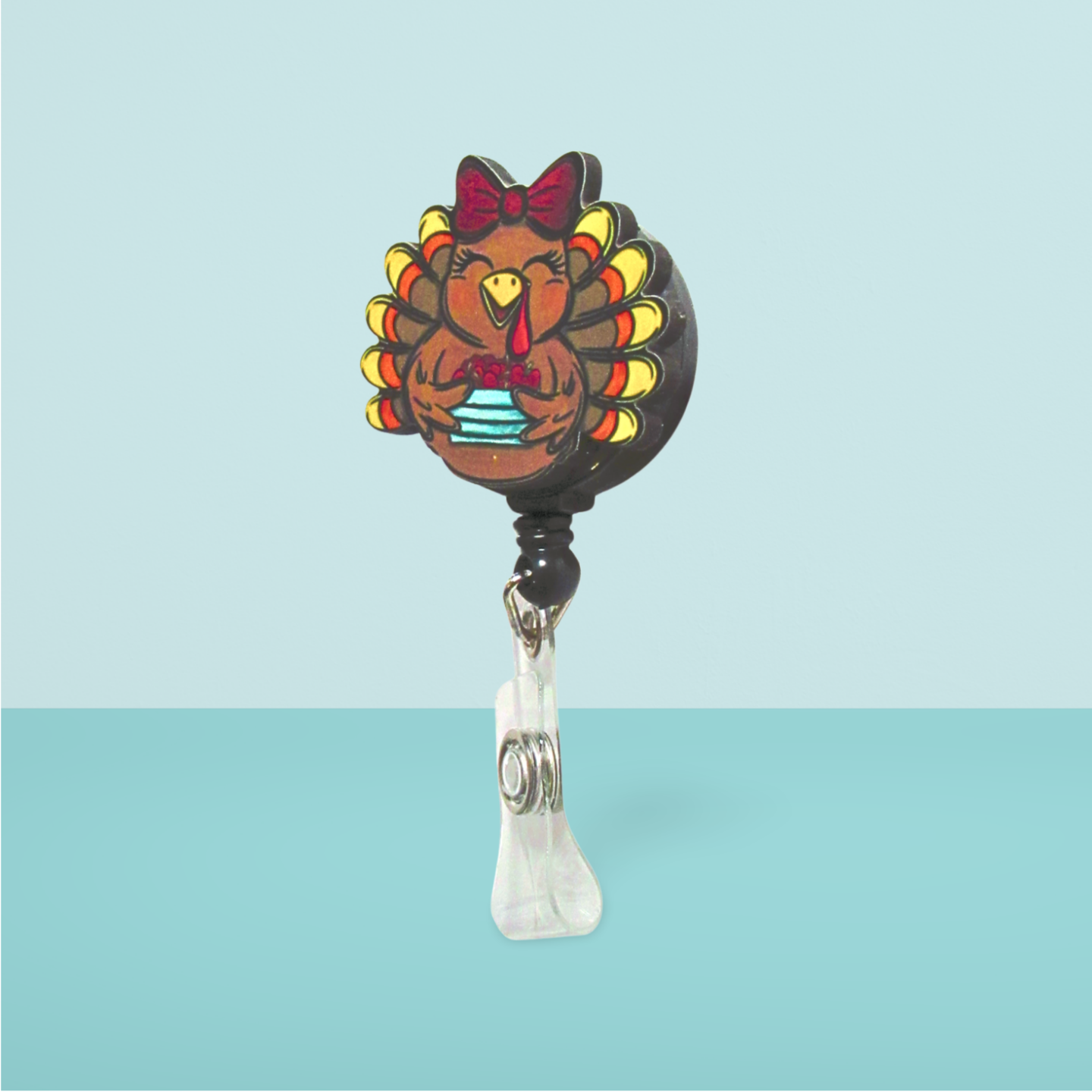 Turkey Shaped Sublimated Badge Reel