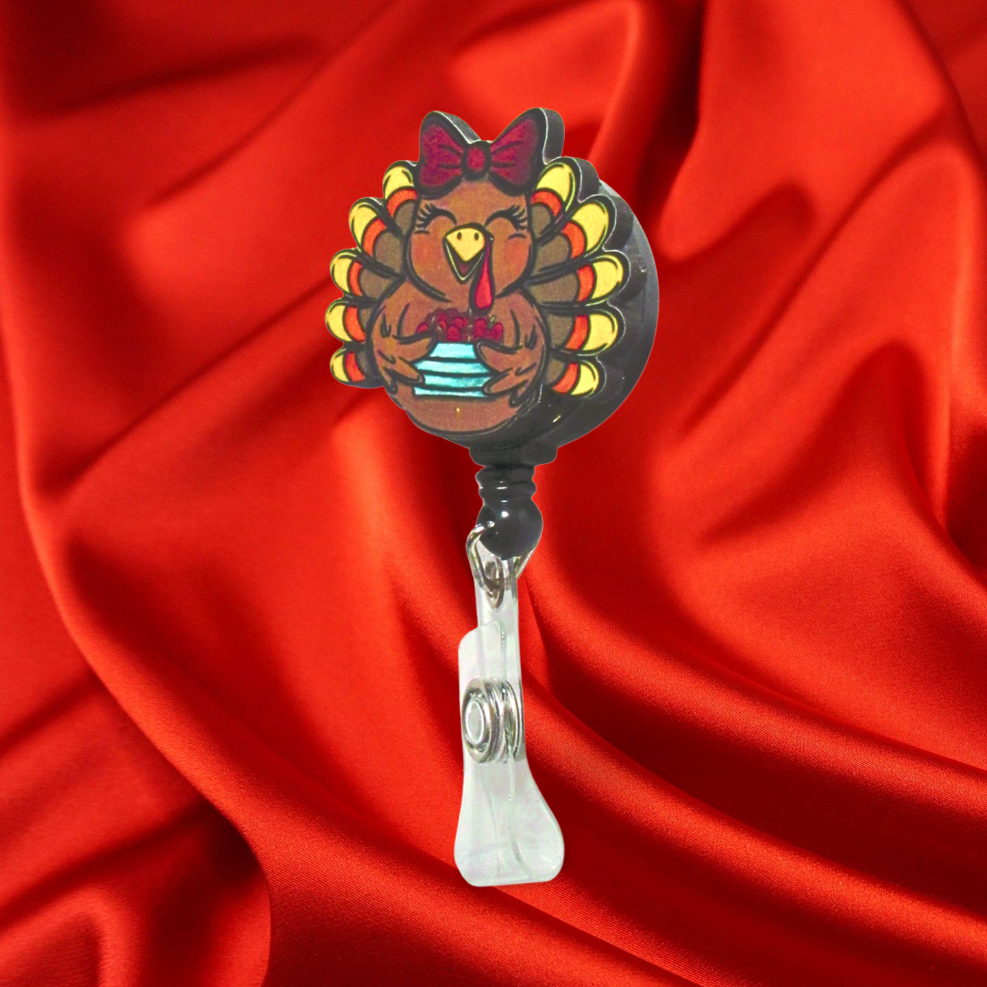 Turkey Shaped Sublimated Badge Reel