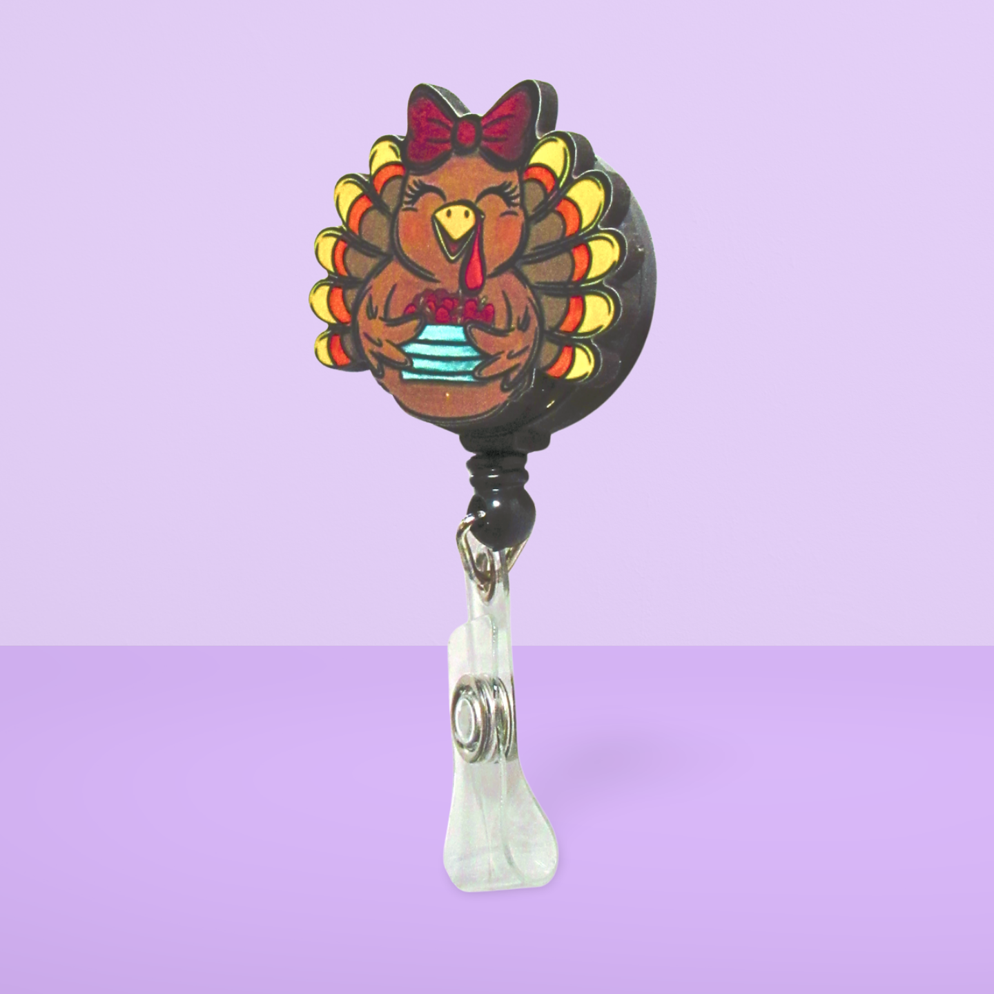 Turkey Shaped Sublimated Badge Reel