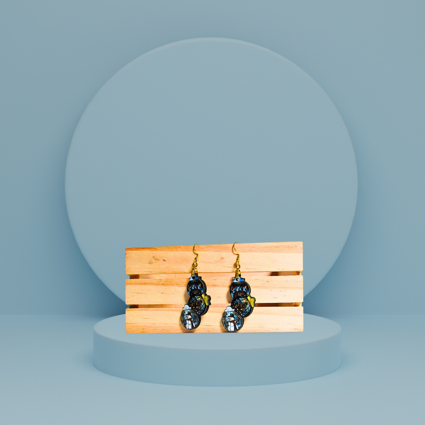 Triple Bulb Shaped Sublimated Earring