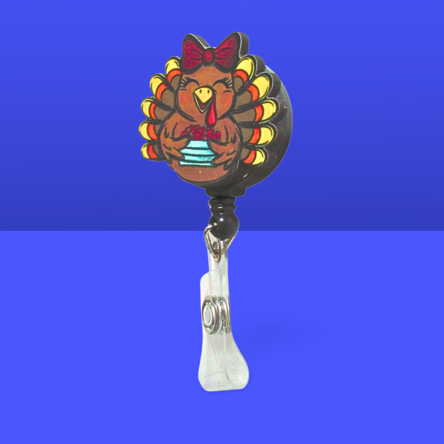 Turkey Shaped Sublimated Badge Reel
