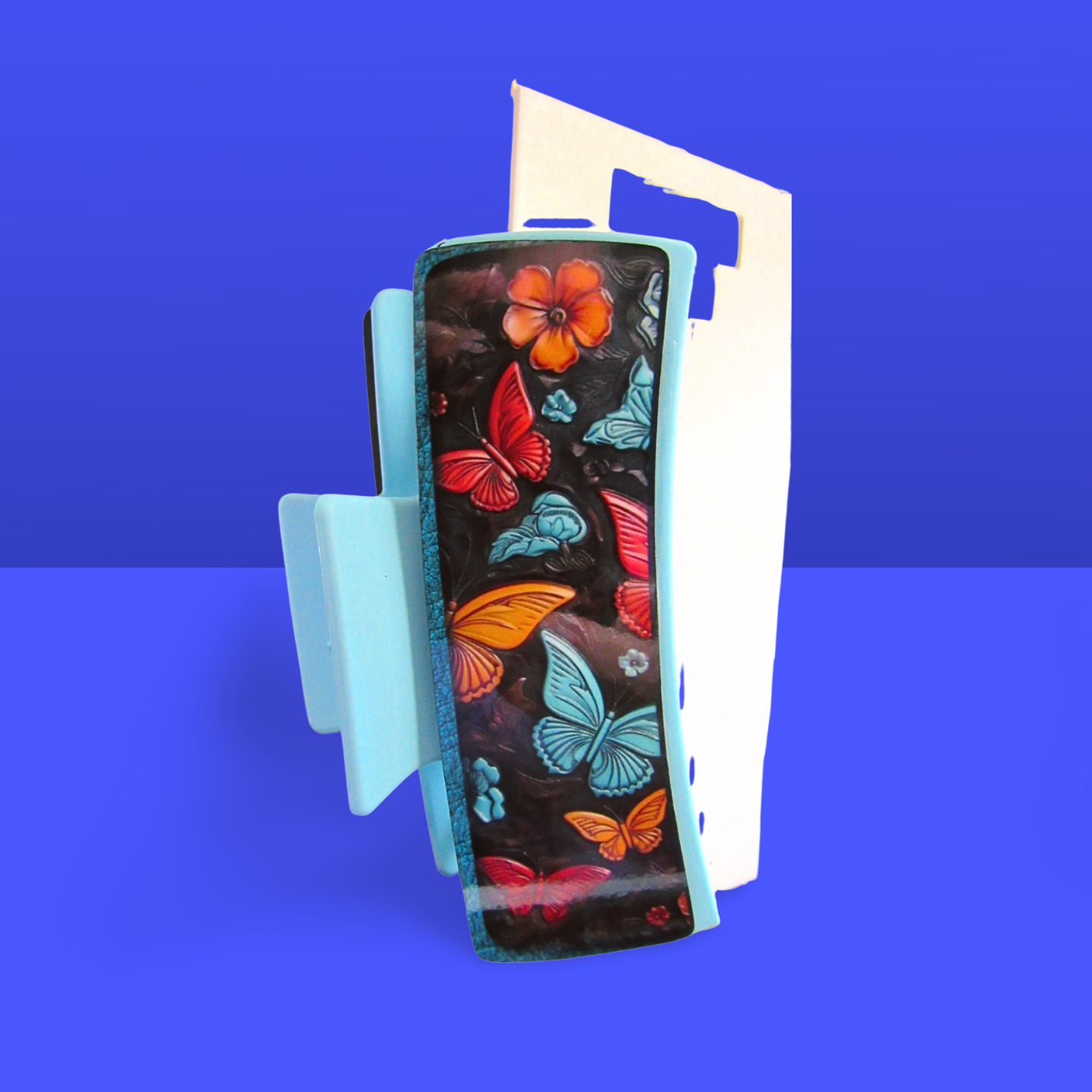 Leather Look Themed Sublimated 4 inch Hair Clip