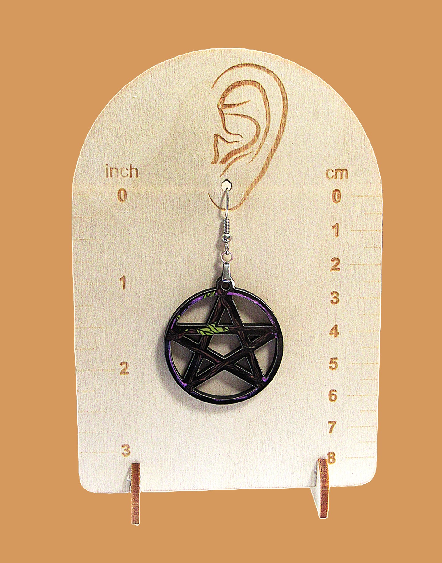 Pentagram Shaped Sublimated Earrings