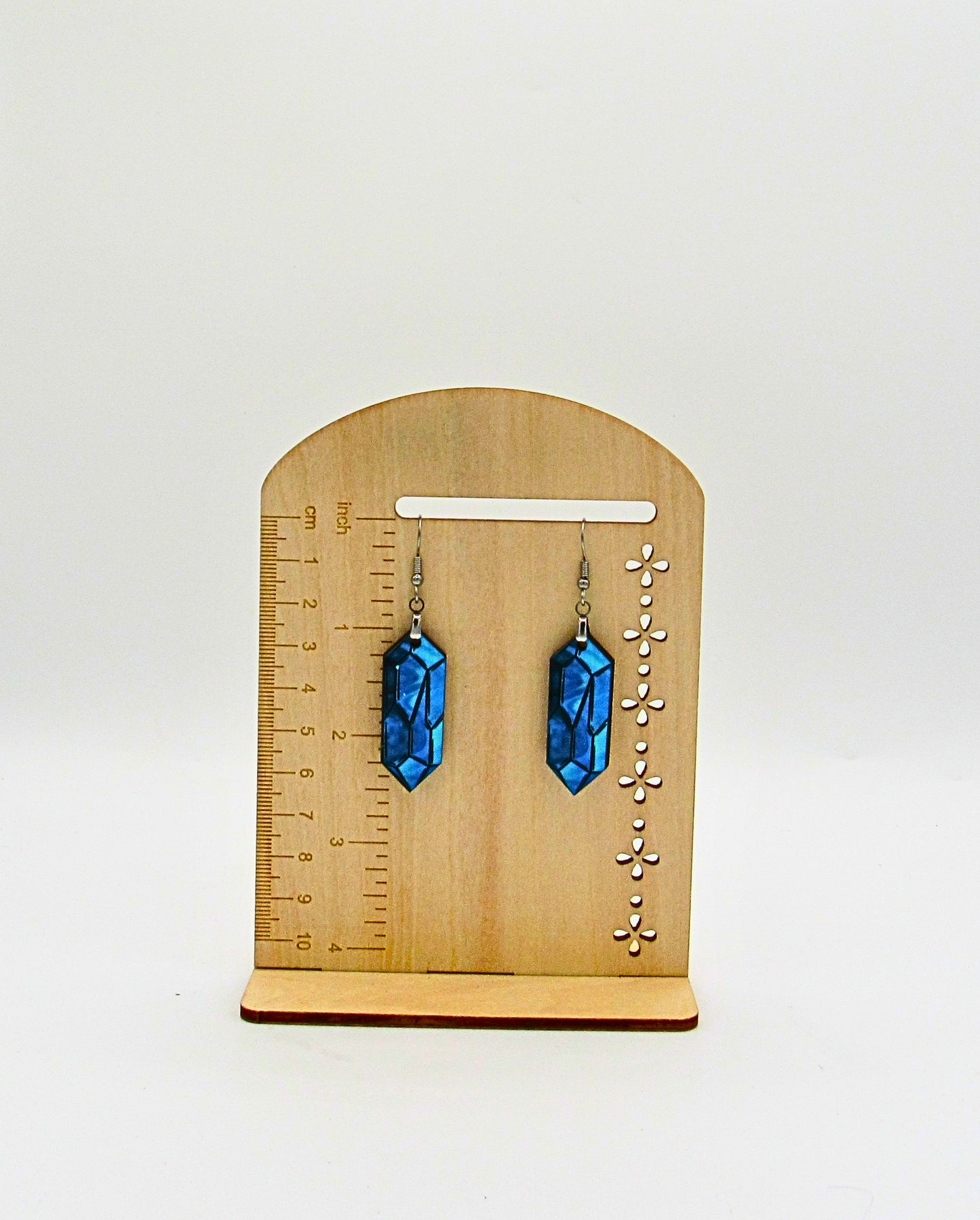 MDF-Gemstone shaped Sublimated Earrings 1.5 inch