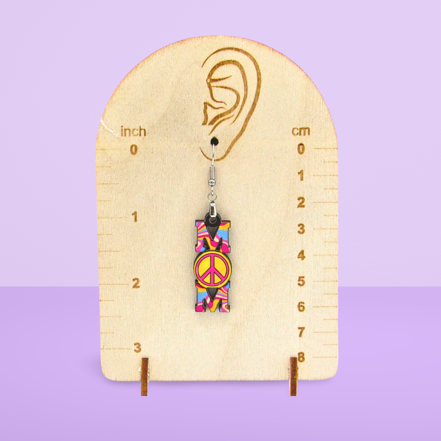 Mom Shaped Sublimated Earrings 1.5 inch