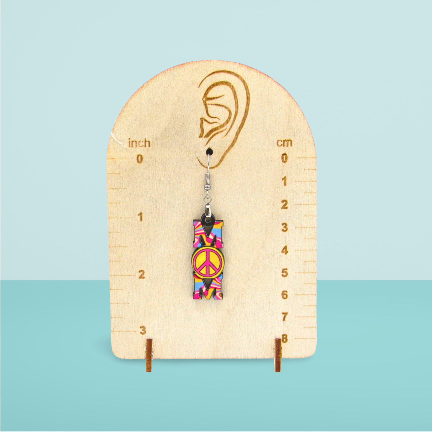 Mom Shaped Sublimated Earrings 1.5 inch