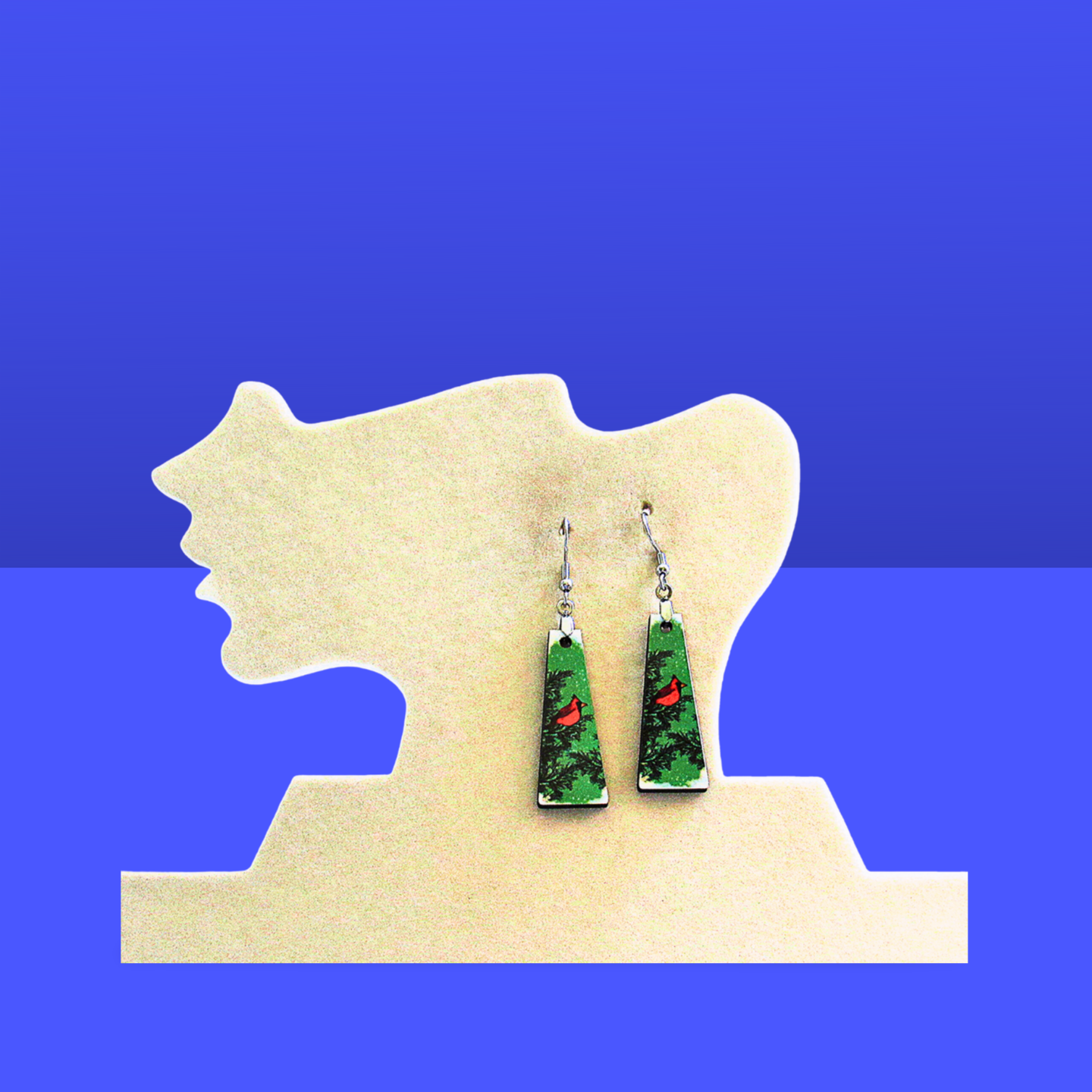 Modern Bar Shaped Sublimated Earring