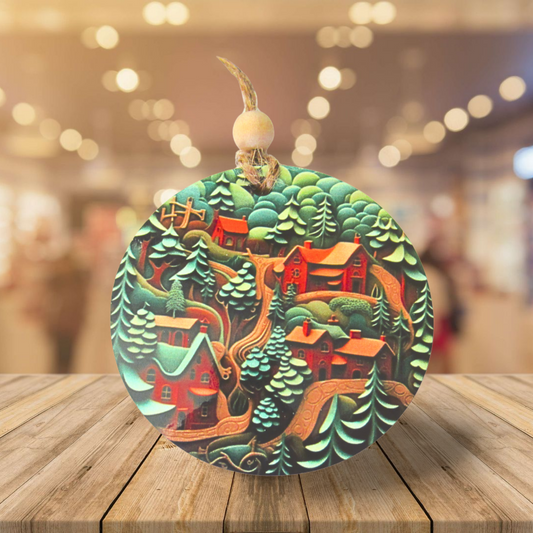Round Shaped Sublimated Ornament