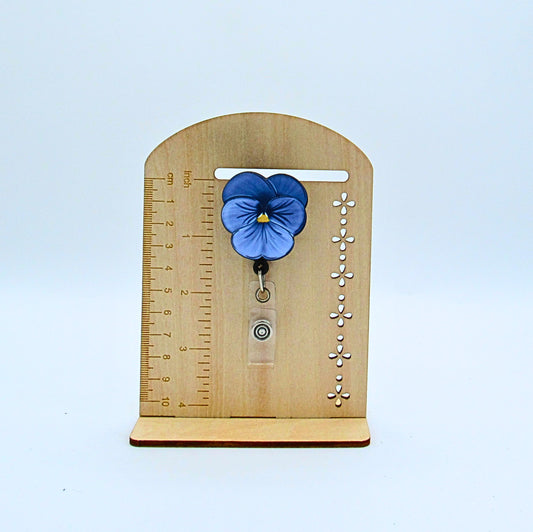 MDF-Pansy Shaped Sublimated Badge Reel