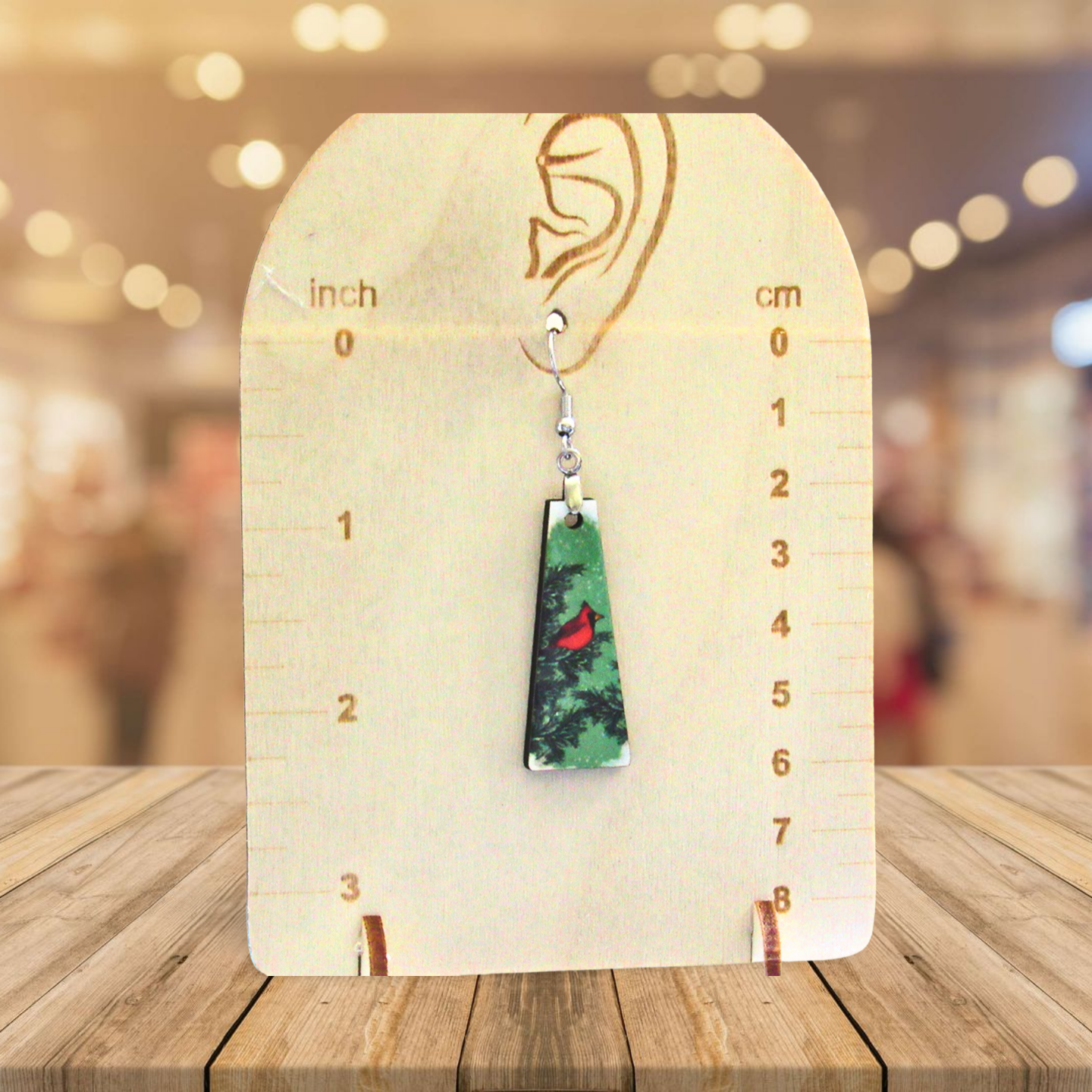 Modern Bar Shaped Sublimated Earring