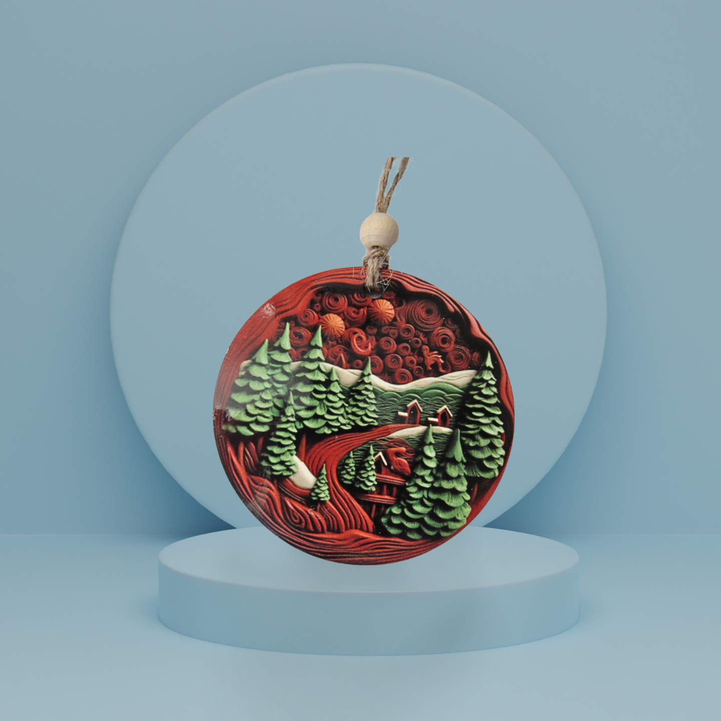 Round Shaped Sublimated Ornament