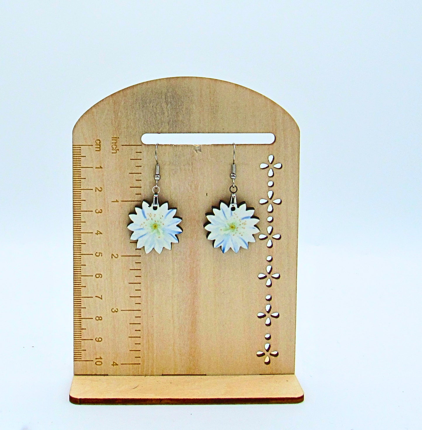 MDF- Edelweiss Shaped Sublimated Earrings 1 inch