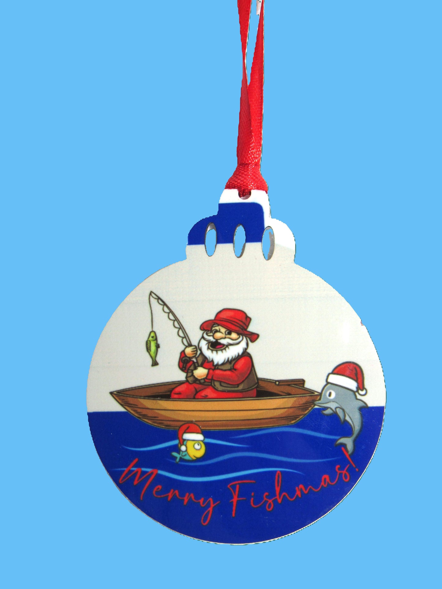 Fishing Bulb Shaped Sublimated Ornament