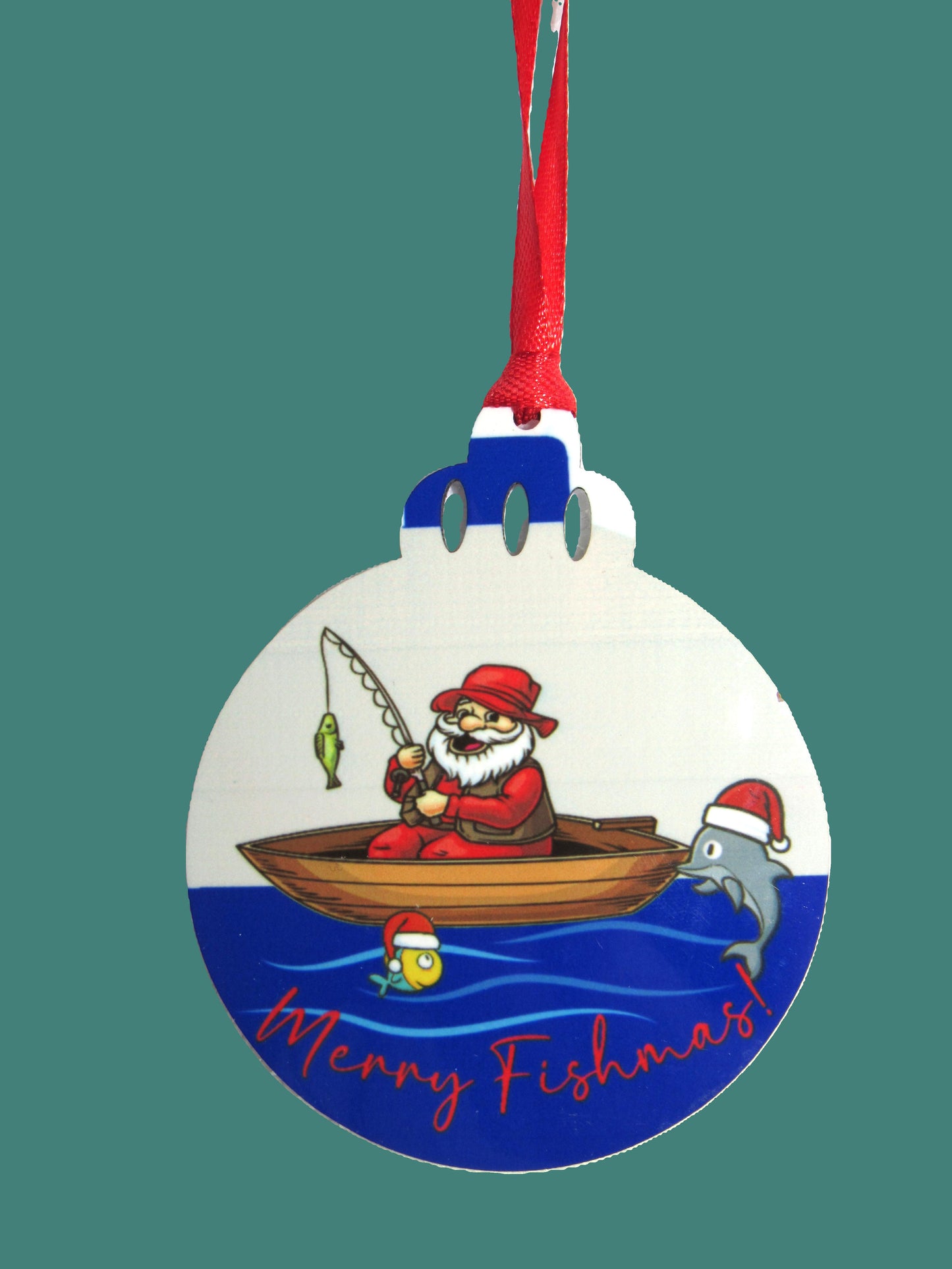 Fishing Bulb Shaped Sublimated Ornament