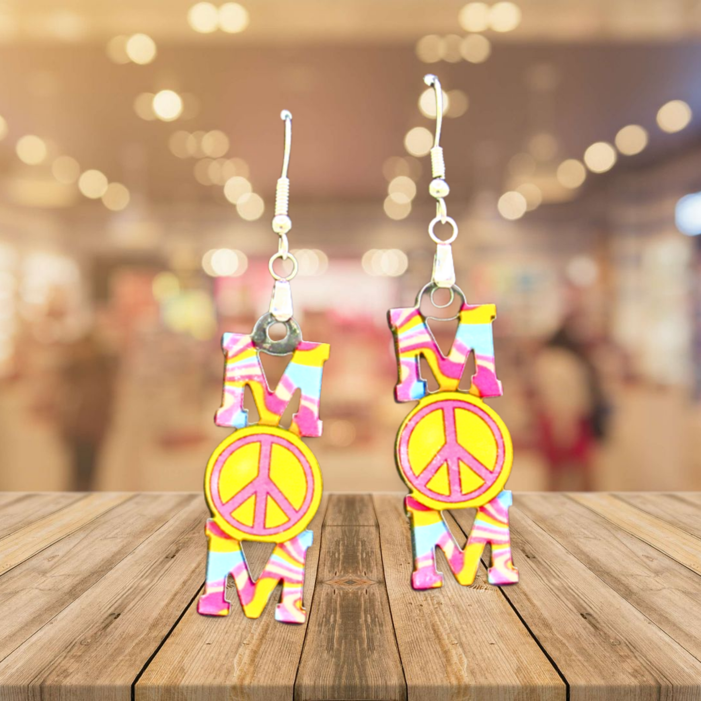 Mom Shaped Sublimated Earrings 1.5 inch