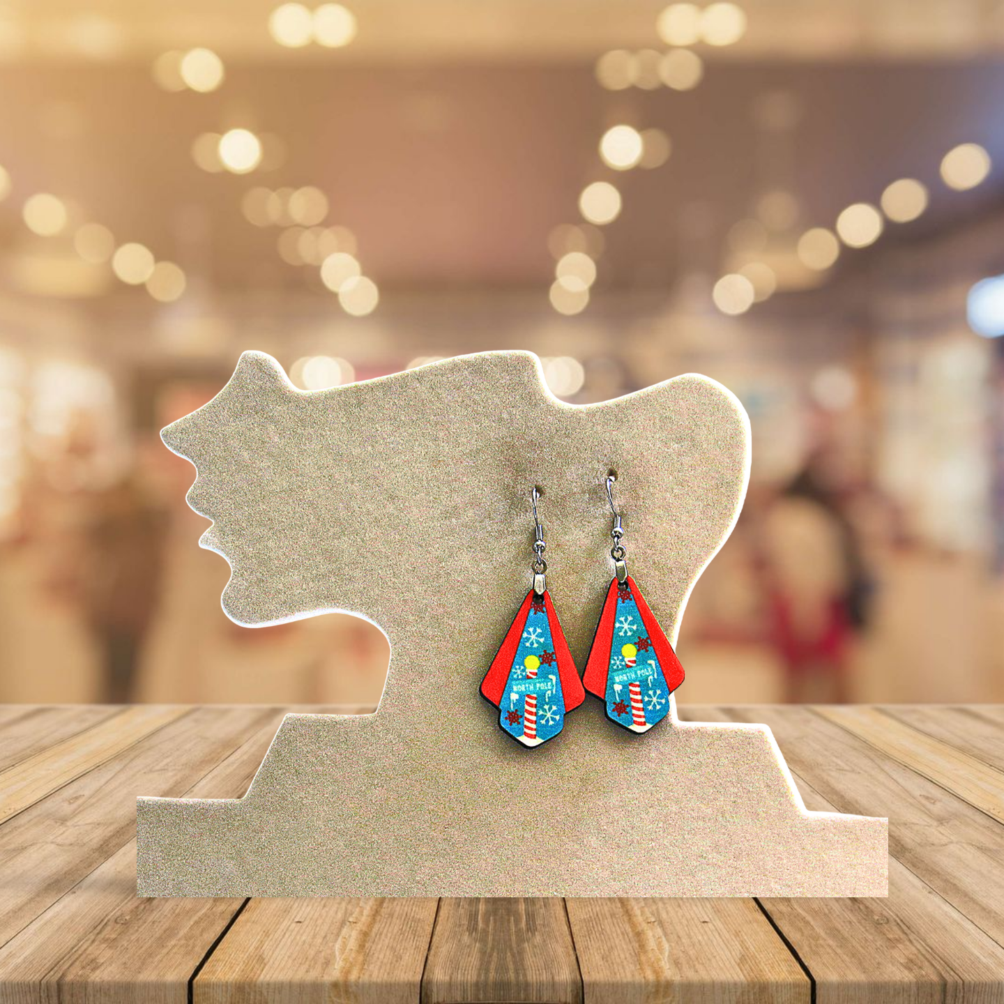 Fan Shaped Sublimated Earrings