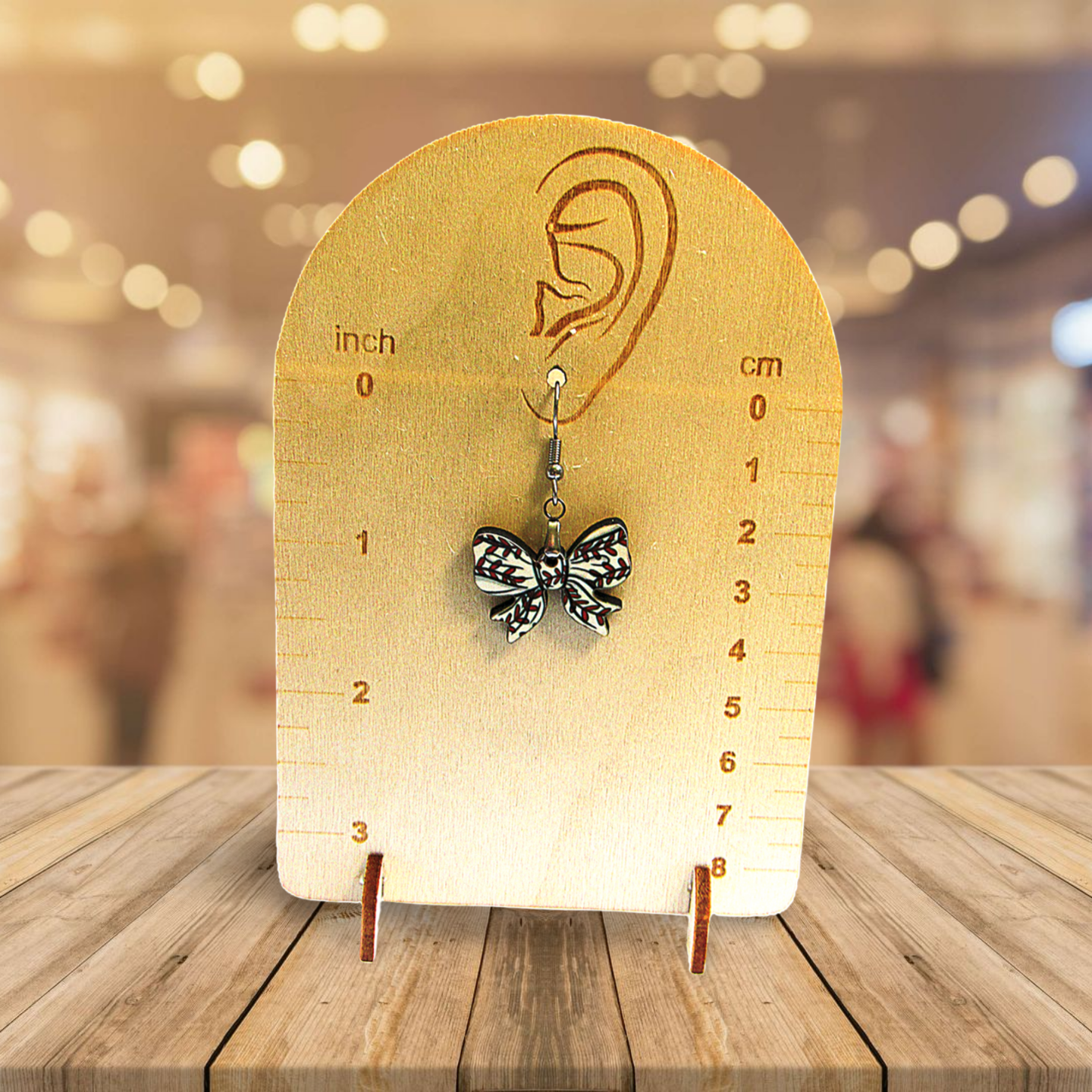 Bow Shaped Sublimated Earrings 1 inch