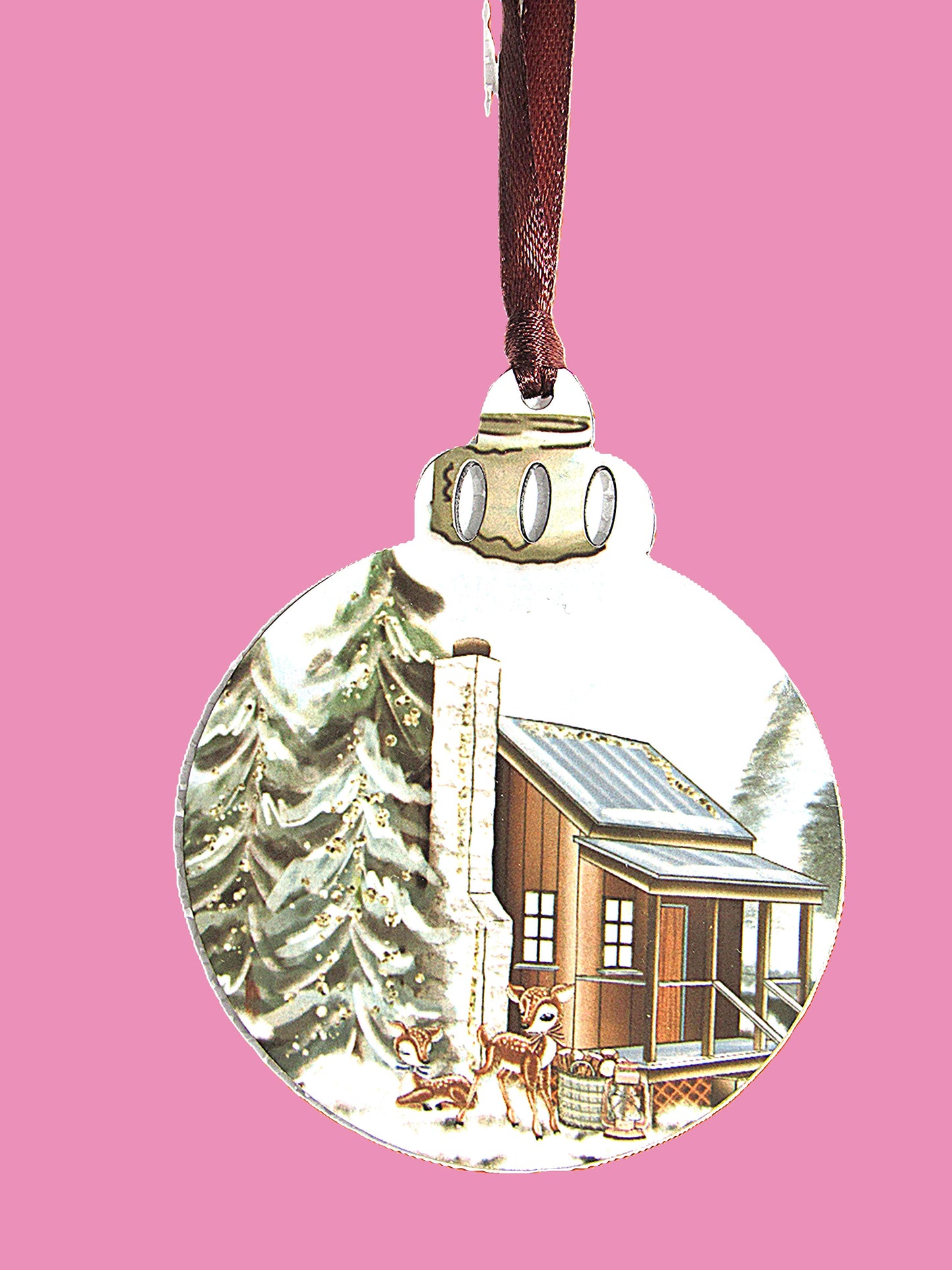Round Christmas Bulb Shaped Sublimated Ornament