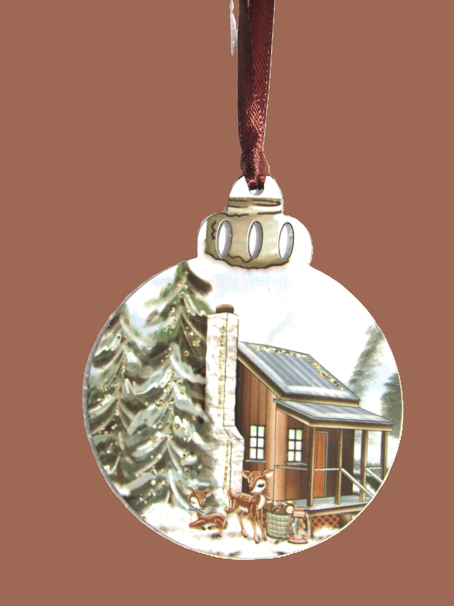 Round Christmas Bulb Shaped Sublimated Ornament