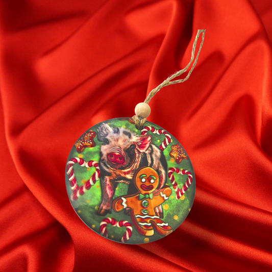 Round Shaped Sublimated MDF Ornament
