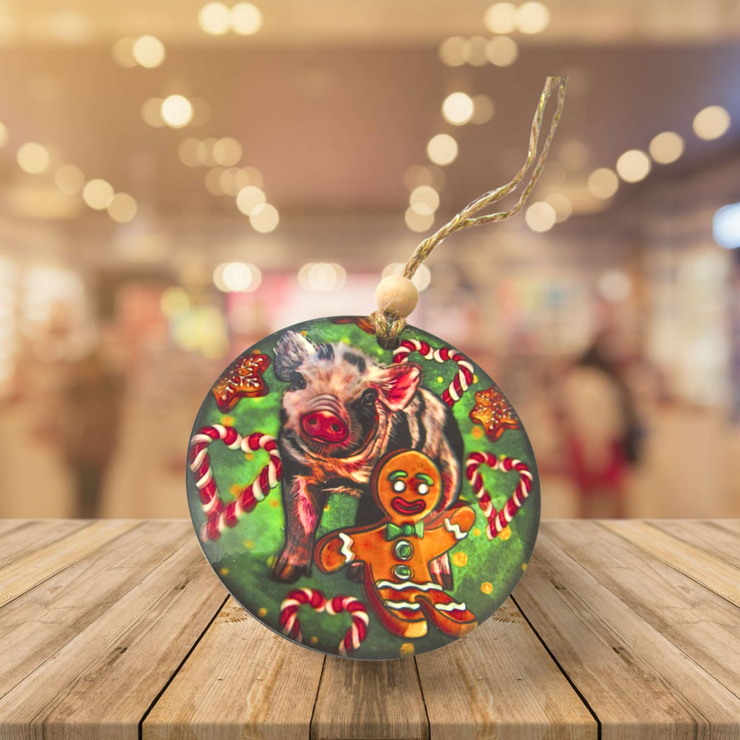 Round Shaped Sublimated MDF Ornament