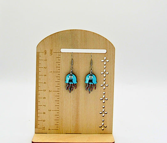 MDF-Jellyfish shaped Sublimated Earrings 1 inch (Faces)