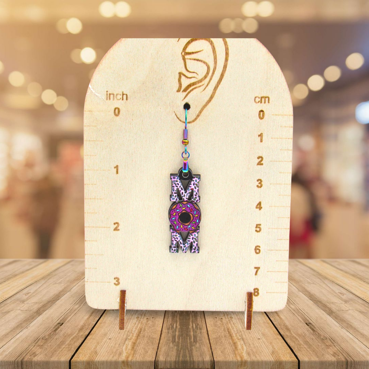 Mom Shaped Sublimated Earrings 1.5 inch