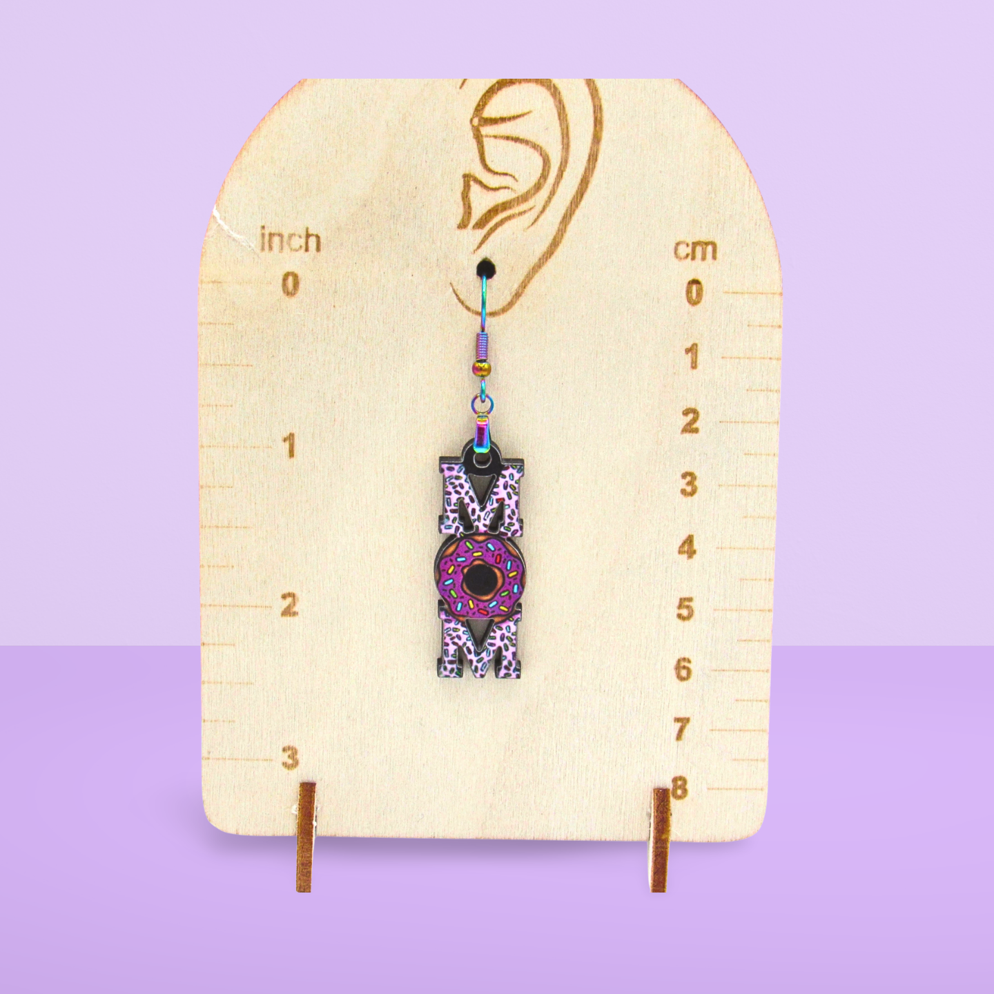 Mom Shaped Sublimated Earrings 1.5 inch