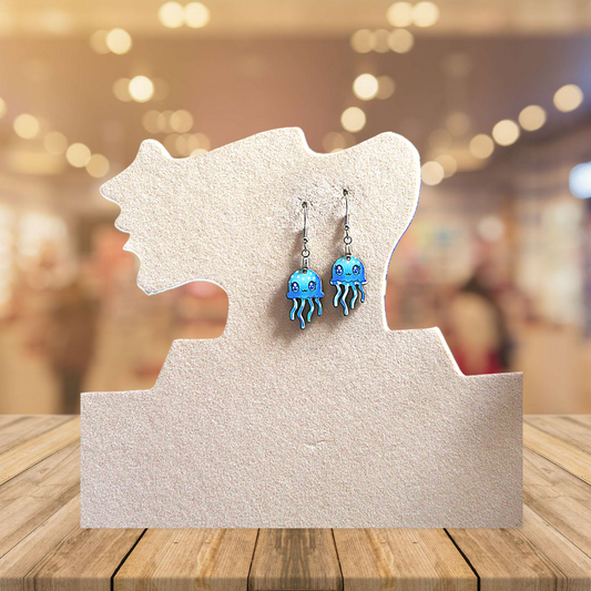 Jellyfish shaped Sublimated Earrings 1 inch