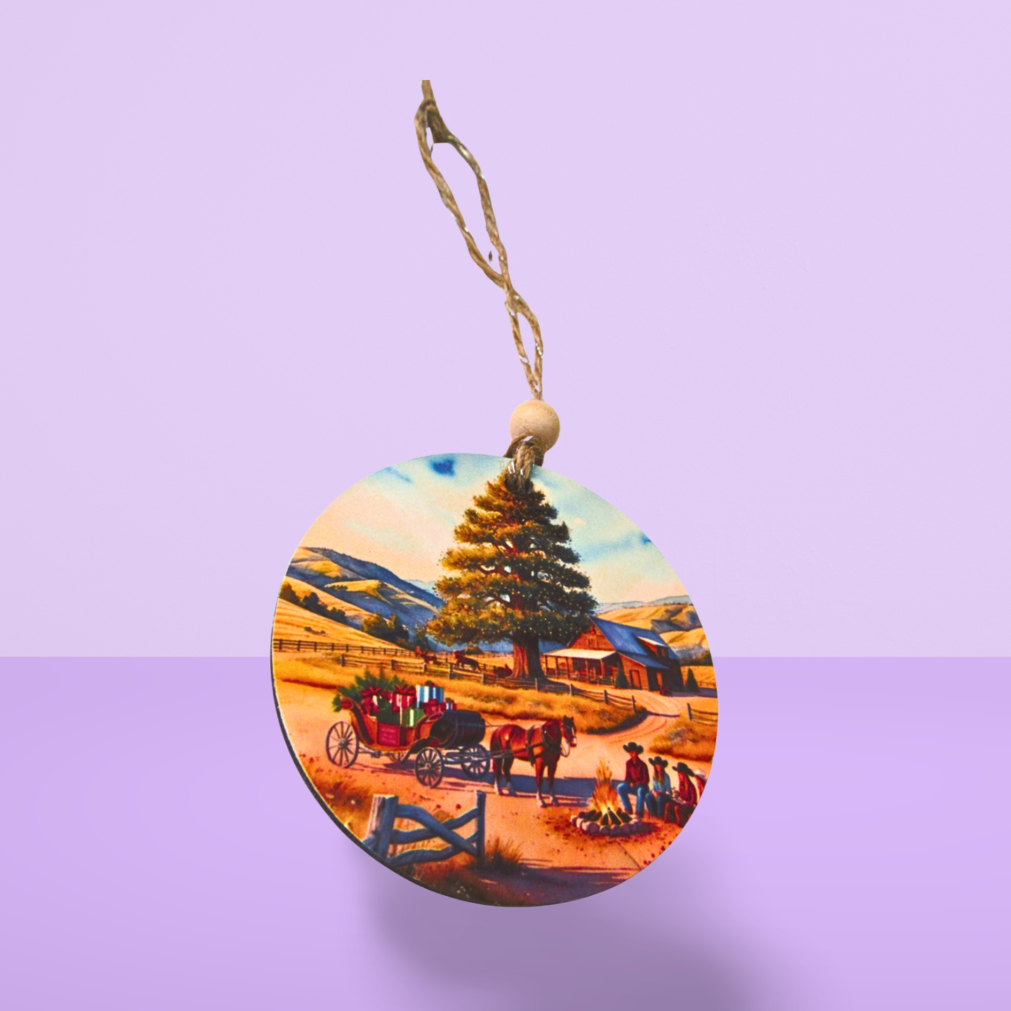Round Shaped Sublimated MDF Ornament