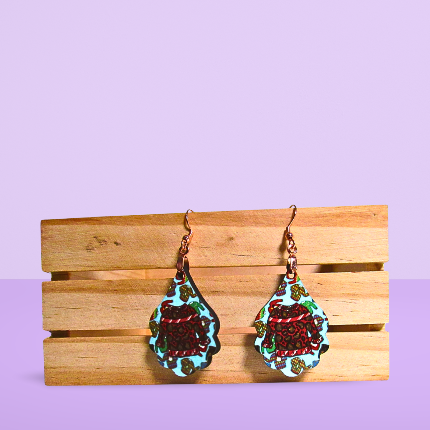 Fancy Teardrop Shaped Sublimated Earrings