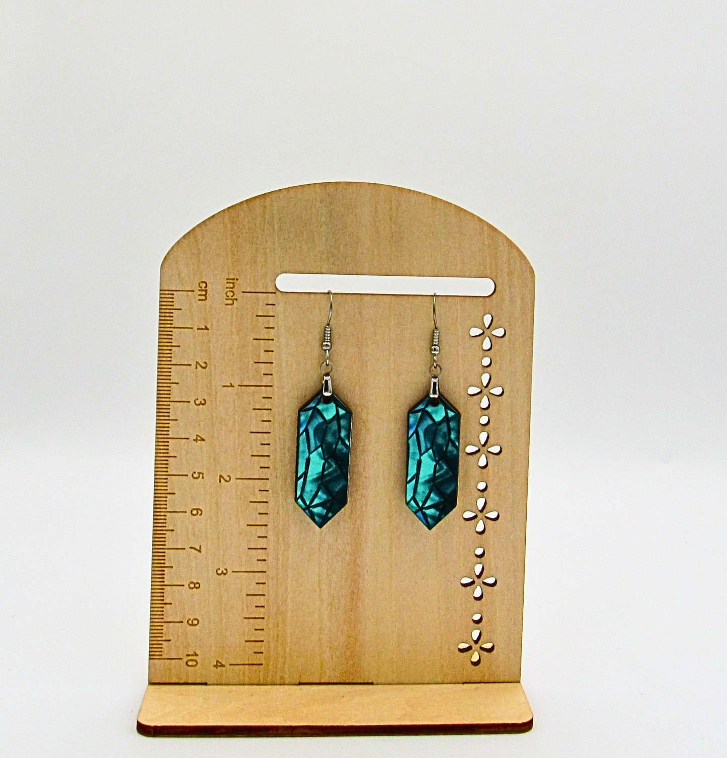 MDF-Gemstone shaped Sublimated Earrings 1.5 inch