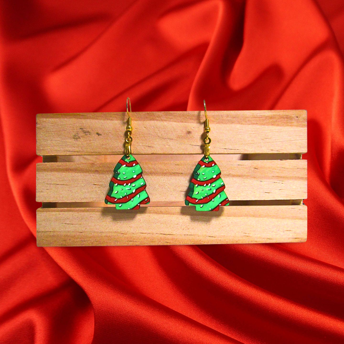 Chubby Tree Shaped Sublimated Earrings