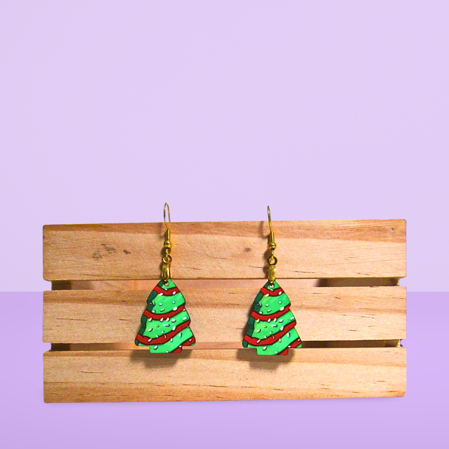 Chubby Tree Shaped Sublimated Earrings