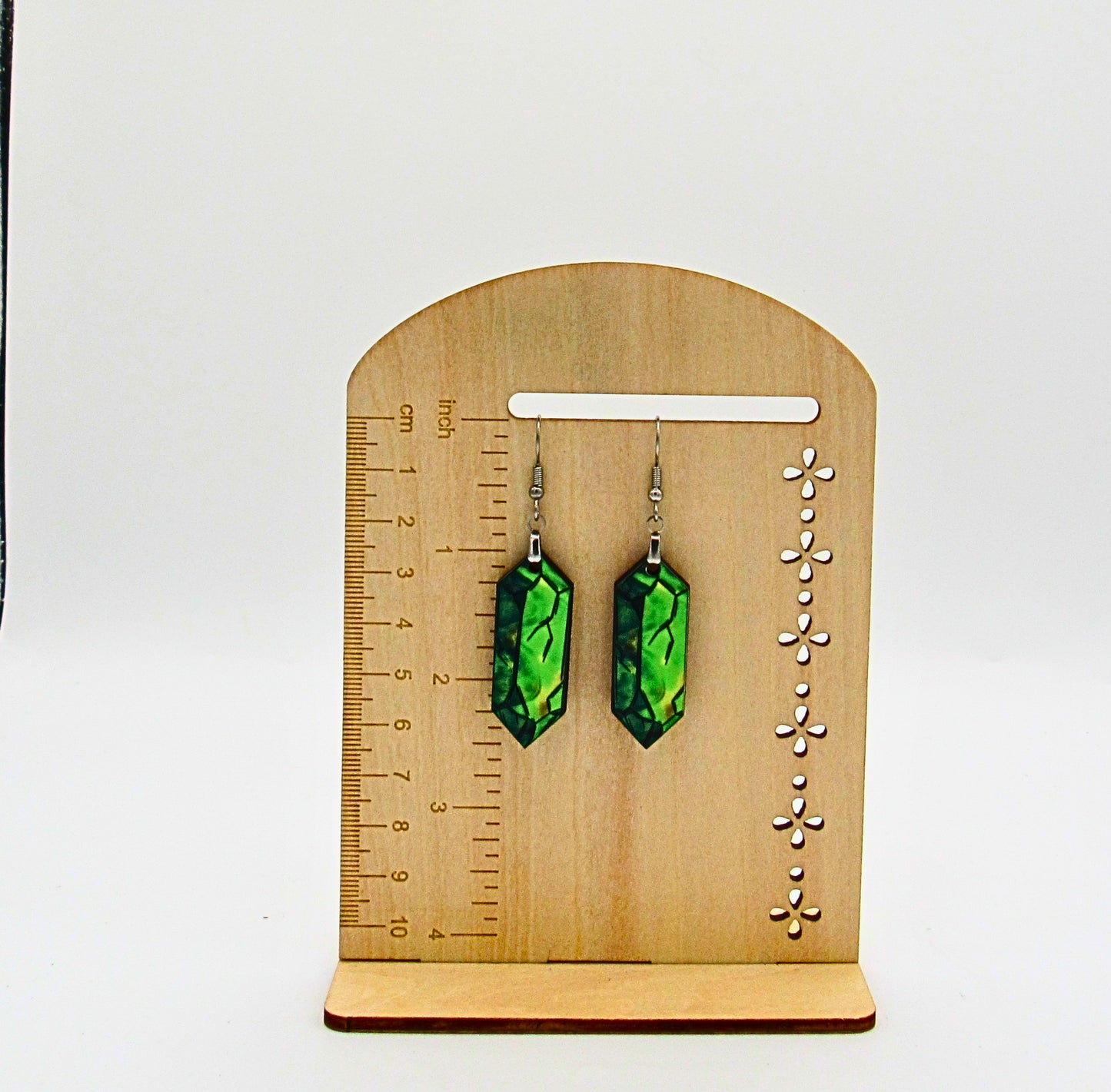 MDF-Gemstone shaped Sublimated Earrings 1.5 inch