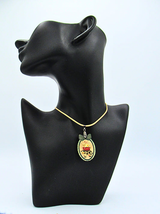 MDF-Scalloped Frame With Bow Shaped Childs Sublimated Necklace