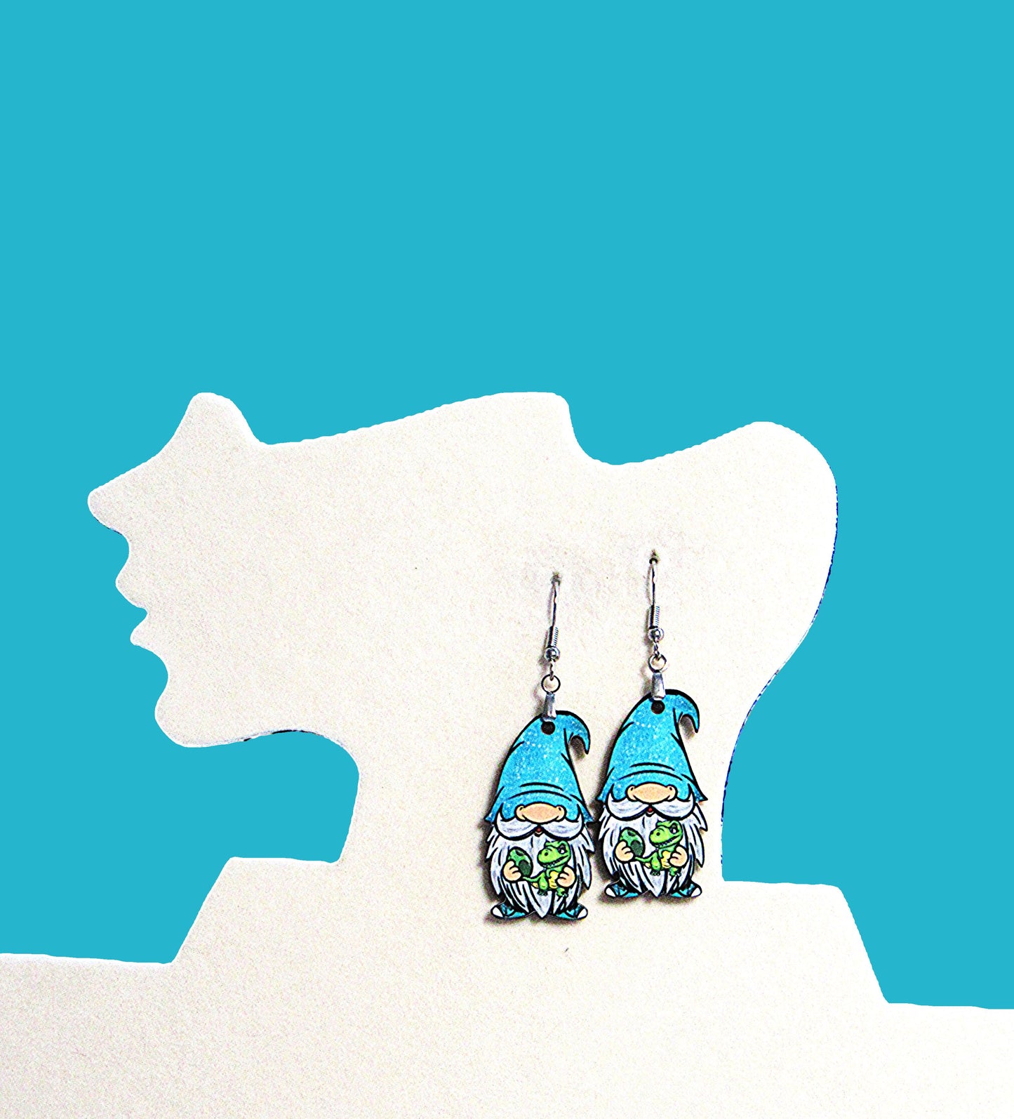 Gnome Shaped Sublimated Earring