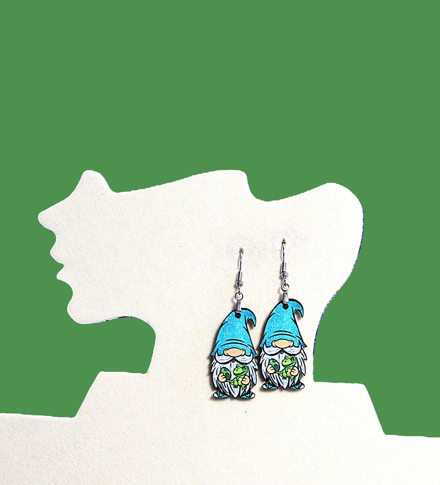 Gnome Shaped Sublimated Earring