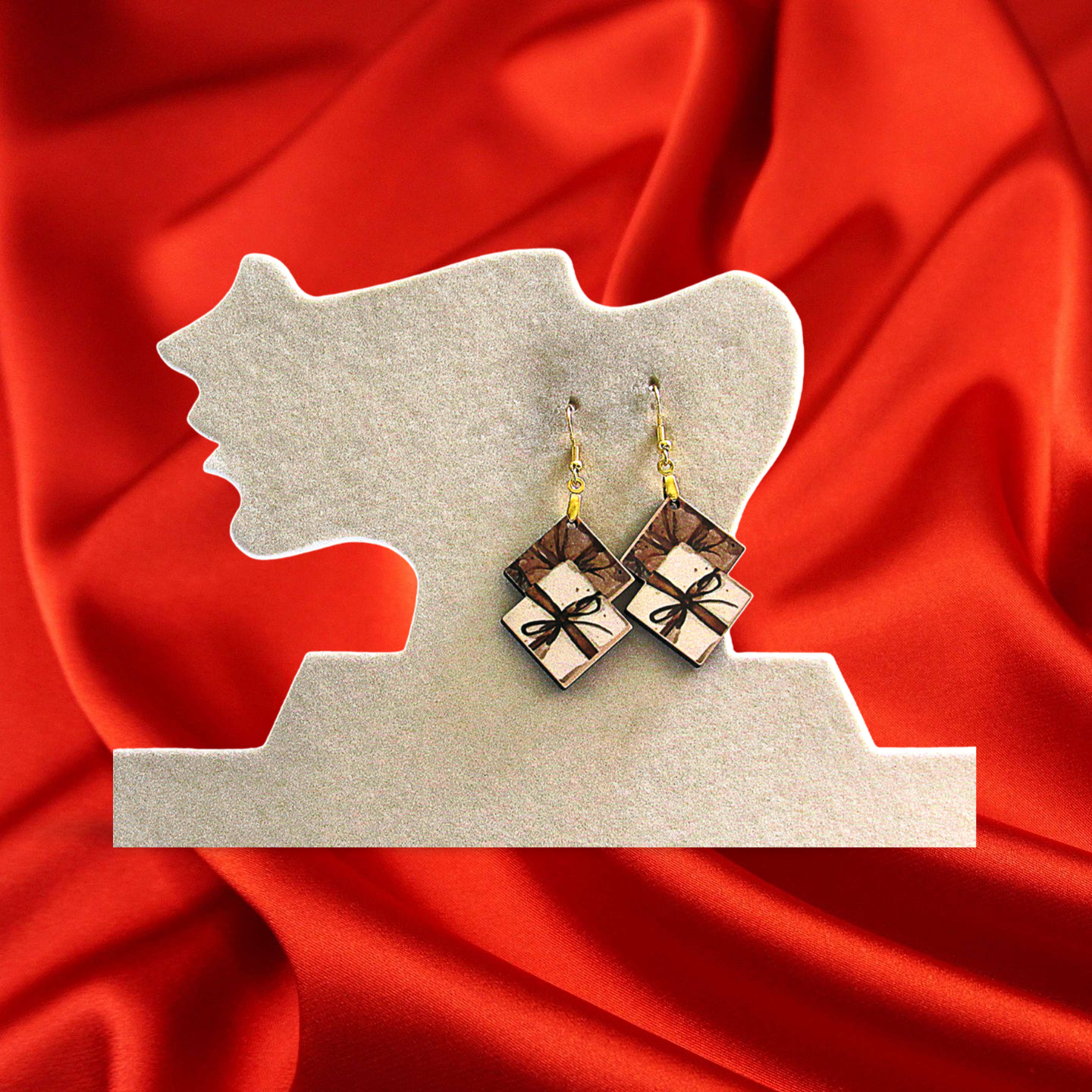 Double Boho Shaped Sublimated Earrings