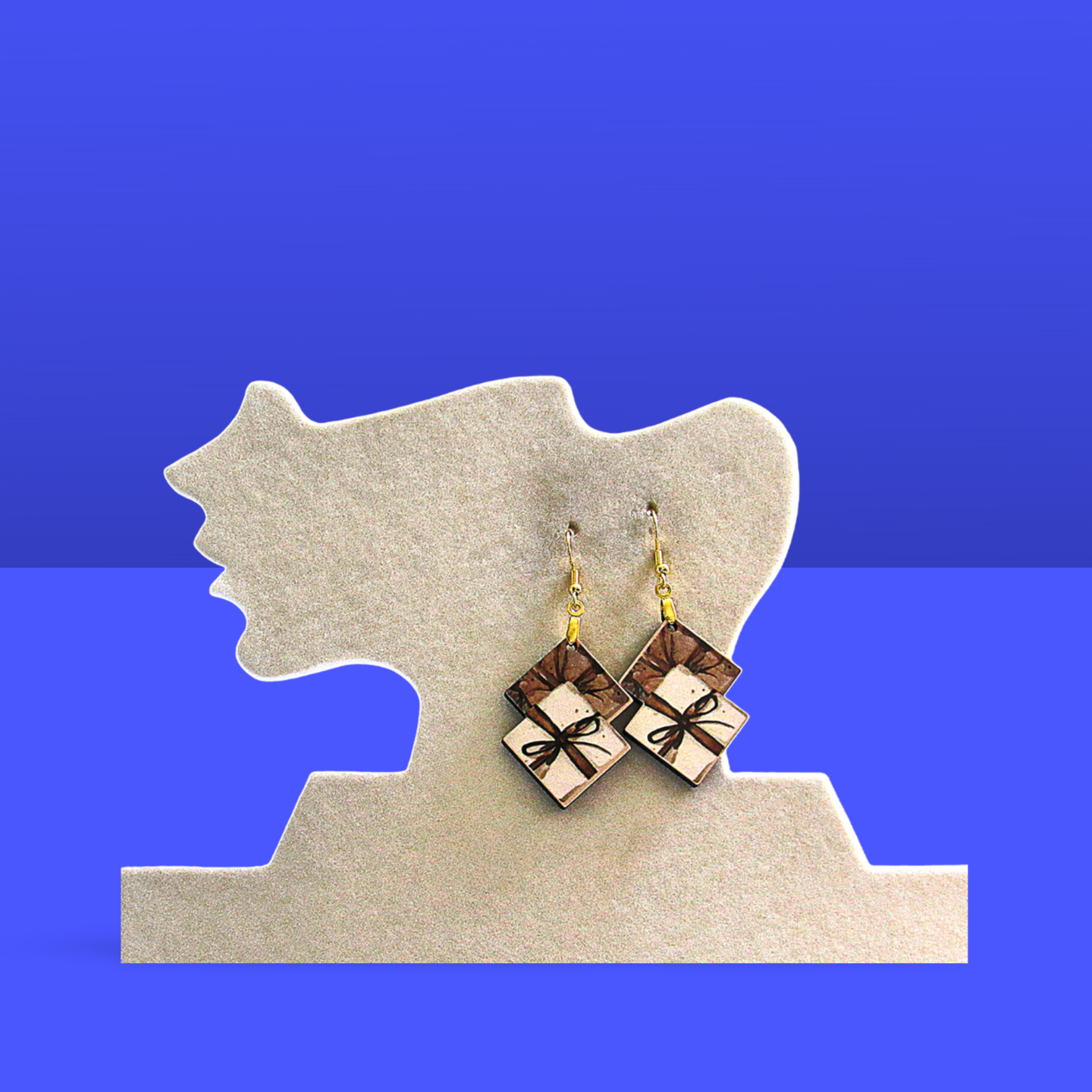 Double Boho Shaped Sublimated Earrings