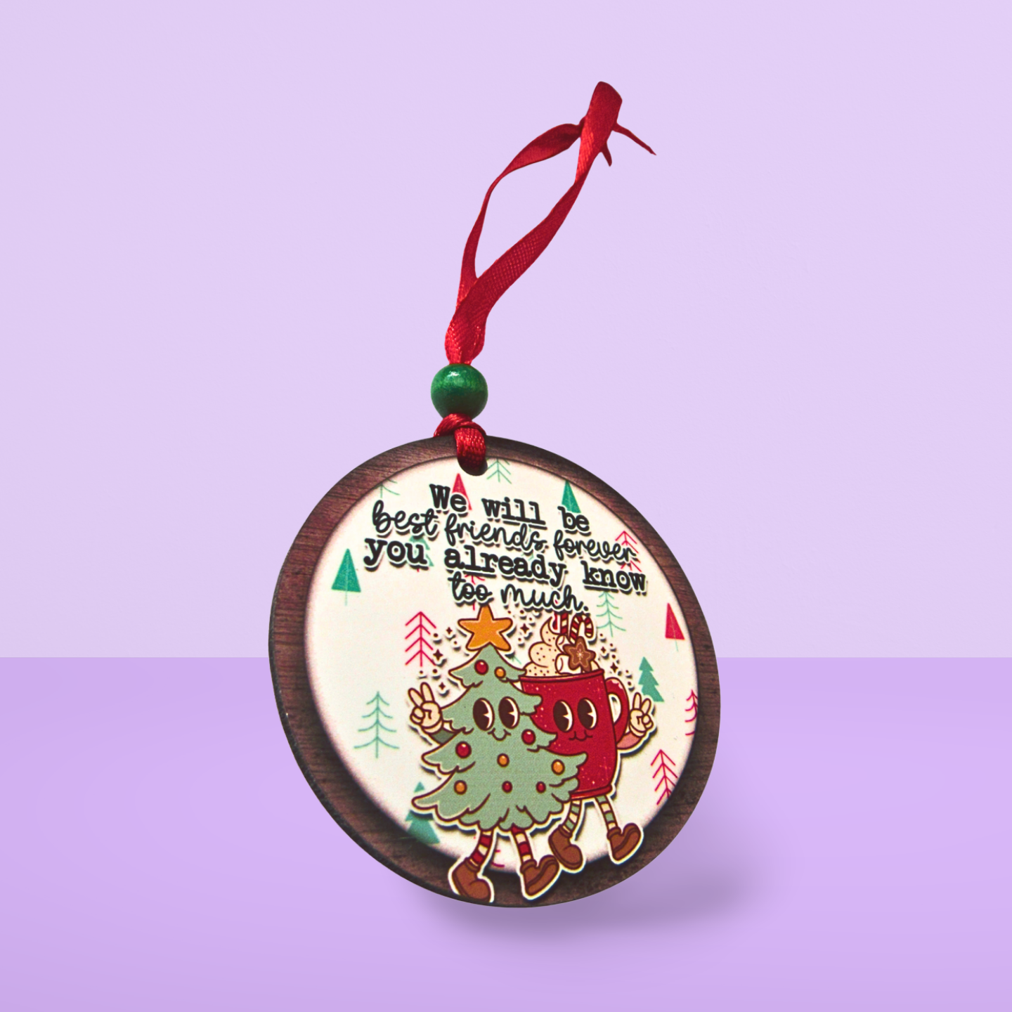 Round Shaped Sublimated MDF Ornament