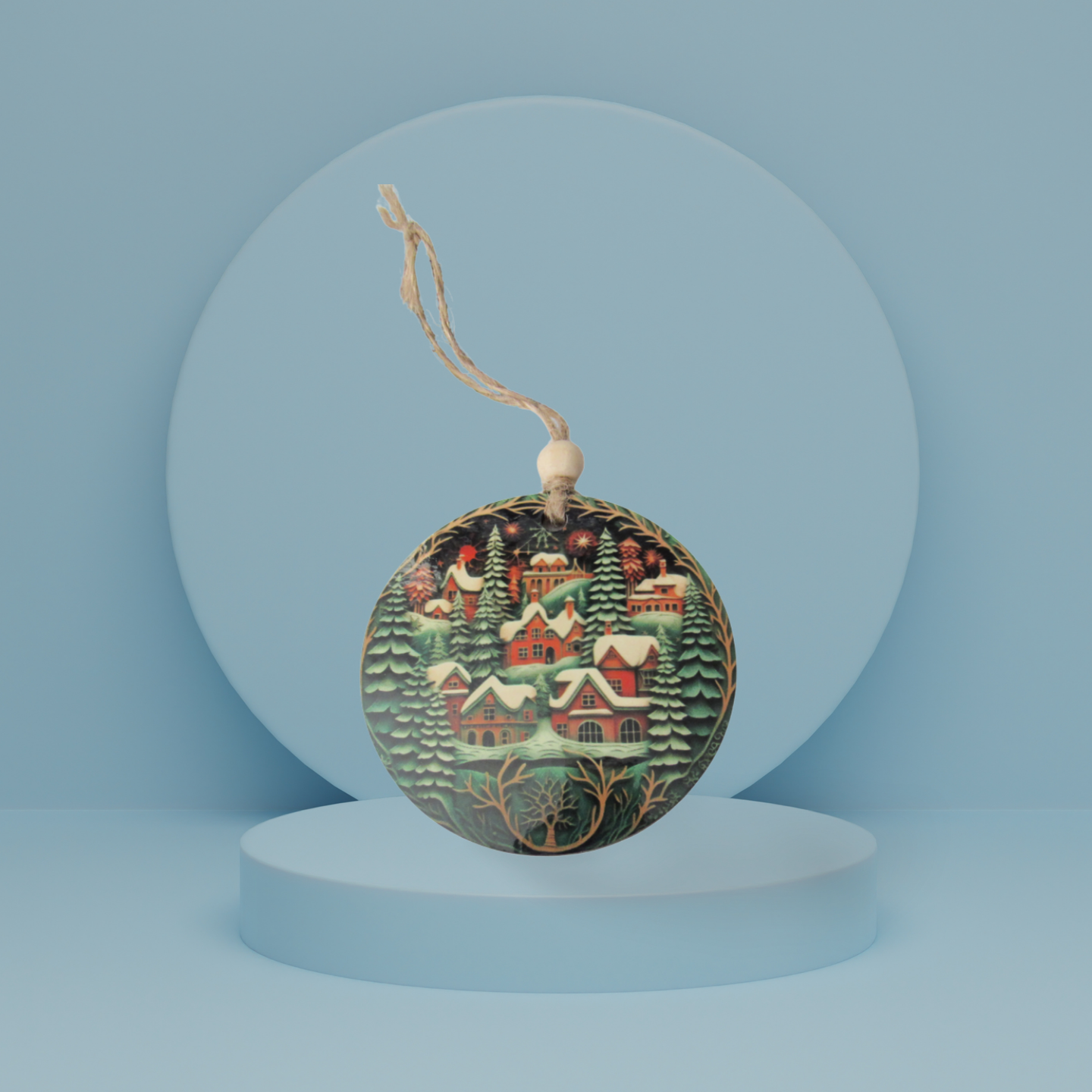 Round Shaped Sublimated Ornament